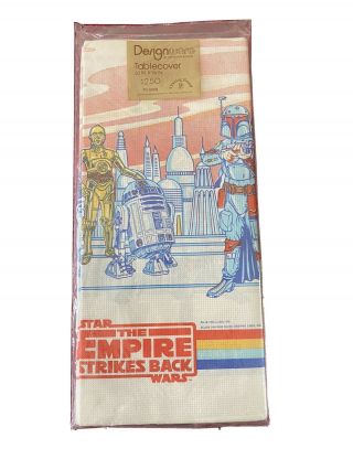 Vintage Star Wars The Empire Strikes Back Tablecloth Vader Very Rare 1980