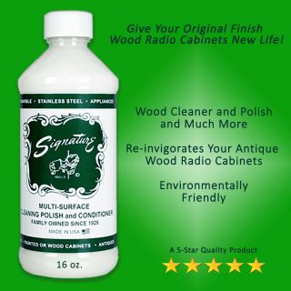Signature Polish Wood Cleaner And Polish For Antique Radio Cabinets