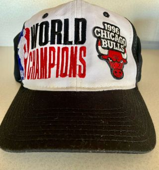 1996 Chicago Bulls World Champions Snapback Starter Hat Vintage Nba Cap