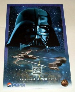 Set Of 3 Star Wars Trilogy Pepsi Cola Posters - 24x36 - 1996