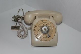 Vintage Rotary Dial Desk Telephone Phone Automatic Electric Northlake Beige 60 