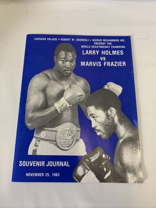 1983 Larry Holmes Vs Marvis Frazier Heavyweight Championship On Site Program