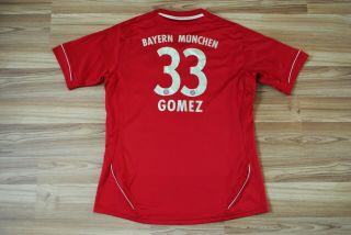 Womans Large Bayern Munich Home Football Shirt Jersey 2011 - 2012 Trikot 33 Gomez
