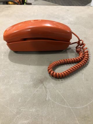 Vintage Western Electric Trimline Push Button Burnt Orange Telephone