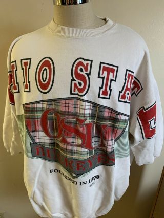 Vtg Ohio State Buckeyes All Over Print Crew Neck Sweatshirt Oversized 4xl 90 