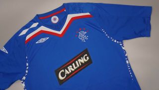 Rangers Glasgow 2007 2008 Home Football Soccer Shirt Jersey Camiseta Kit Umbro 3