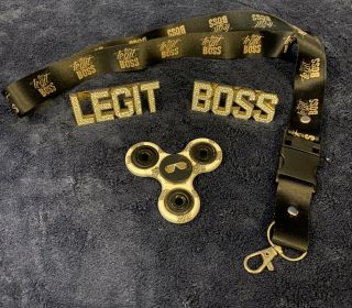 Sasha Banks Legit Boss Merchandise Gifts (ring Set,  Usb Lanyard,  Fidget Spinner)