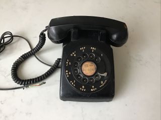 Vintage 1964 Black Western Electric Bell Systems Rotary Dial Phone Old Telephone