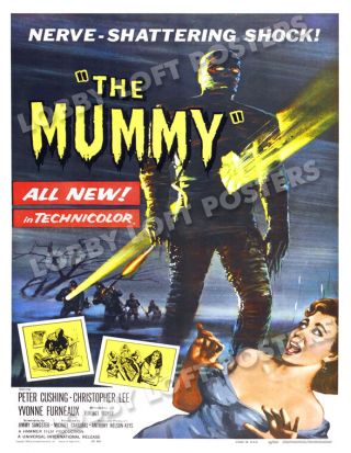The Mummy Lobby Card Poster Os 1959 Christopher Lee Peter Cushing Hammer Film