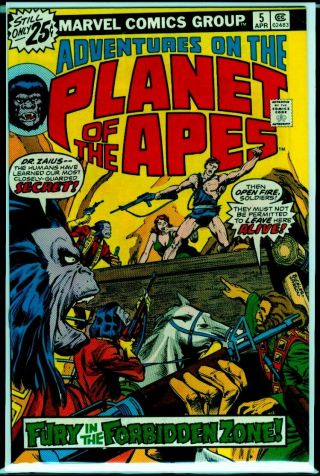 Marvel Comics Adventures On The Planet Of The Apes 5 Fn,  6.  5