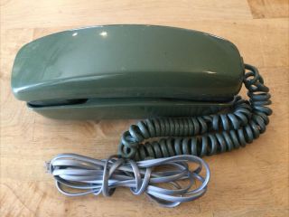 Green Vintage Western Electric Trimline Push Button Telephone