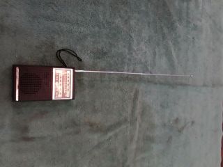 Vintage 50s/60s Ge Transistor Model 7 - 2500b Am/fm Radio W/earphones