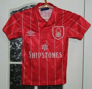 Boys Nottingham Forrest 1992 1993 1994 Vintage Home Umbro Shirt Soccer Jersey