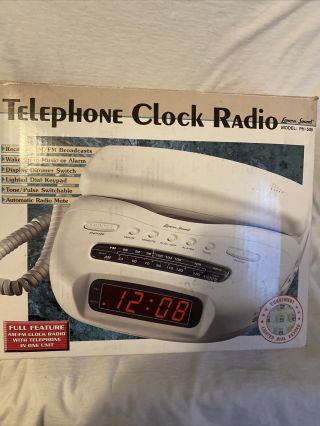 Vintage Lenoxx Sound Ph - 508 Am/fm Digital Clock Radio Telephone -