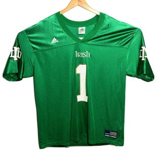 Adidas Notre Dame Football Jersey Size Xxl Irish 1 Green Ncaa 90 