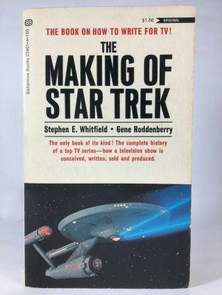 The Making Of Star Trek - Whitfield Roddenberry - 1974 Mass Market Paperback Vg,