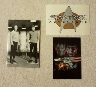 Star Trek Adventure Universal Studios Notebook,  Sticker,  And Postcard 1988