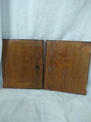 Antique Oak 1917 Victrola VV - XI Talking Machine Two Speaker Doors Pair Upright 2