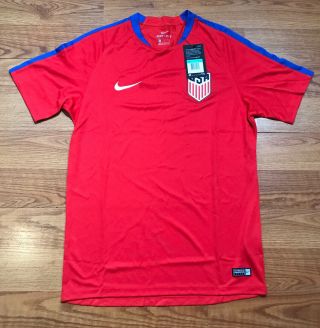Nike Dri - Fit Team Usa Red Soccer Jersey Sz M See