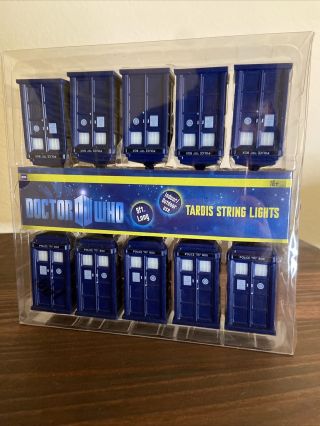 Doctor Who Tardis String Lights Indoor Outdoor 9 Ft.  Rabbit Tanaka C10