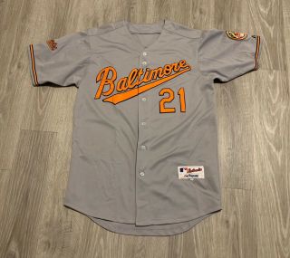 Men’s Authentic Majestic Baltimore Orioles Nick Markakis Jersey Away Size 52