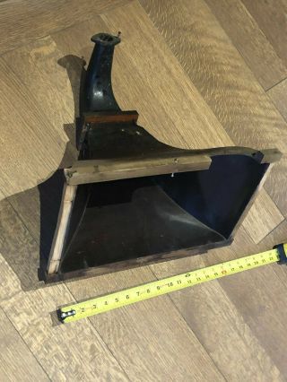 Vintage Columbia Grafonola Speaker Horn - Cast Iron Wood Bell 15 - 5/8 " X 9 - 1/16 "