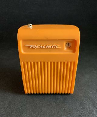 Vintage Radio Shack Flavoradio Realistic 12 - 166 Am Transistor Radio Orange