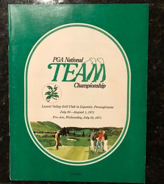 1971 Pga National Team Golf Program Laurel Valley Golf Club Arnold Palmer
