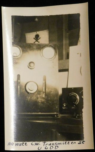 1924 Rare Ham Radio Real Photo 100w C.  W.  Transmitter - U6dd