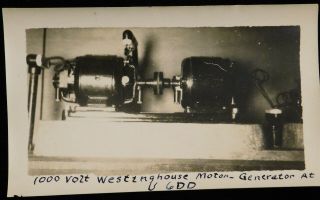 1924 Rare Ham Radio Real Photo 1000w Westinghouse Motor Generator - U6dd