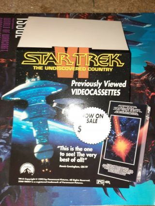 Star Trek Vi The Undiscovered Country Previously Viewed Cassettes Nos Shelfsign
