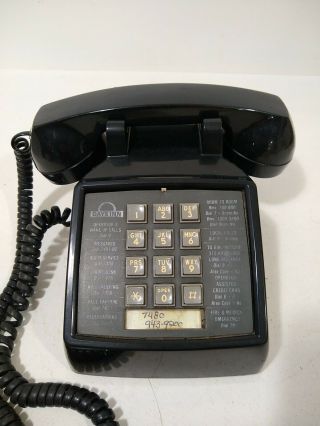 Itt Days Inn Hotel Vintage Push Button Touch Tone Black Desk Phone