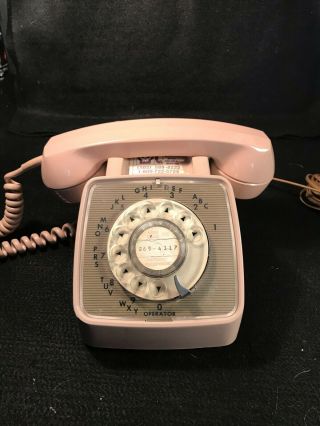 Vintage (1975) Gte Automatic Electric Beige Rotary Desk Phone Dial Tone