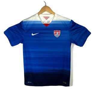 Nike Dri Fit Mens Usmnt Team Usa Soccer Jersey Size M Blue United States