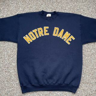 Vintage 90s University Of Notre Dame Fighting Irish Crewneck Sweatshirt L Usa