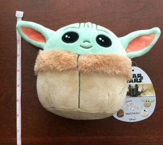 Disney Star Wars Baby Yoda 5” Mandalorian The Child Mini Squishmallow Toy Plush