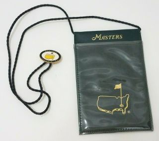 Masters Augusta Golf Tournament Patron Id Badge Holder Lanyard Necklace Pouch