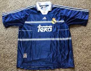 Real Madrid 1998 Home Vintage Football Shirt Soccer Jersey Adidas Teka Men’s L
