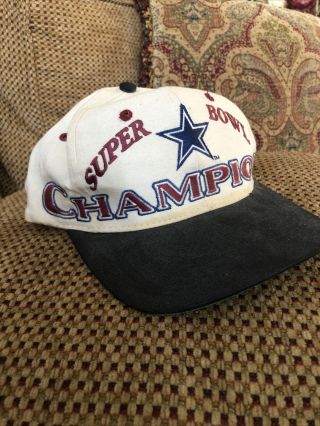 Vintage Bowl Xxvii Dallas Cowboys Champions Snapback Hat Cap Logo 7