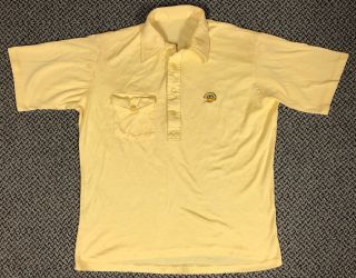 Vintage 70s 80s Green Bay Packers Embroidered Single Bar Helmet Polo Shirt