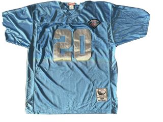 Barry Sanders Detroit Lions 1994 Throwback Jersey Sz 54 75th Annv Mitchell Ness