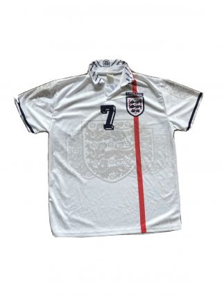 David Beckham 7 England Soccer Futbul Jersey Men Xxl Xxlarge White Blue Red