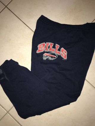 Rare Vintage Buffalo Bills Sweatpants Medium Dated 1992 Joggers Sweatpants