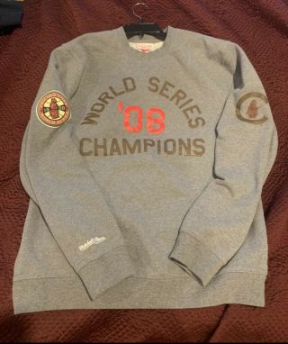 Chicago Cubs Mitchell & Ness 1908 World Series Champions Sweat Shirt Gray 2xl