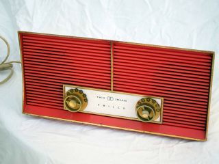 Philco Twin Speaker Mid - Century Modern Gorgeous Unrestored Radio - No Res