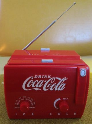 Coca - Cola Coke Mini Cooler Radio Am Fm 1991