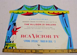 Rca Victor Tv Television Allison Deluxe Store Sign Circus Tent Theme