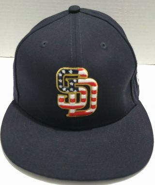 San Diego Padres Era 59fifty 7 3/8 2018 4th Of July Patriotic Mlb Pre - Owned
