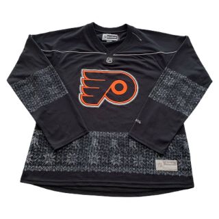 Vintage Reebok Nhl Philadelphia Flyers Embroidered Black Hockey Jersey Women Xl