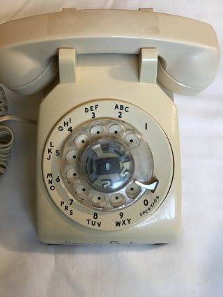 Vintage AT&T Western Electric Bell System Tan Rotary Desk Phone 3